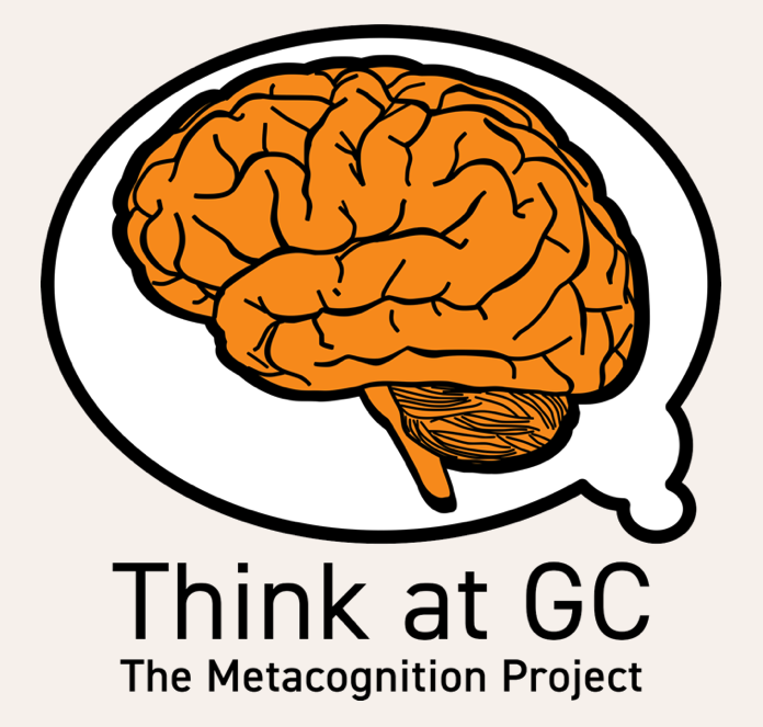 Think at GC Metacognition Logo with Brain in speech bubble