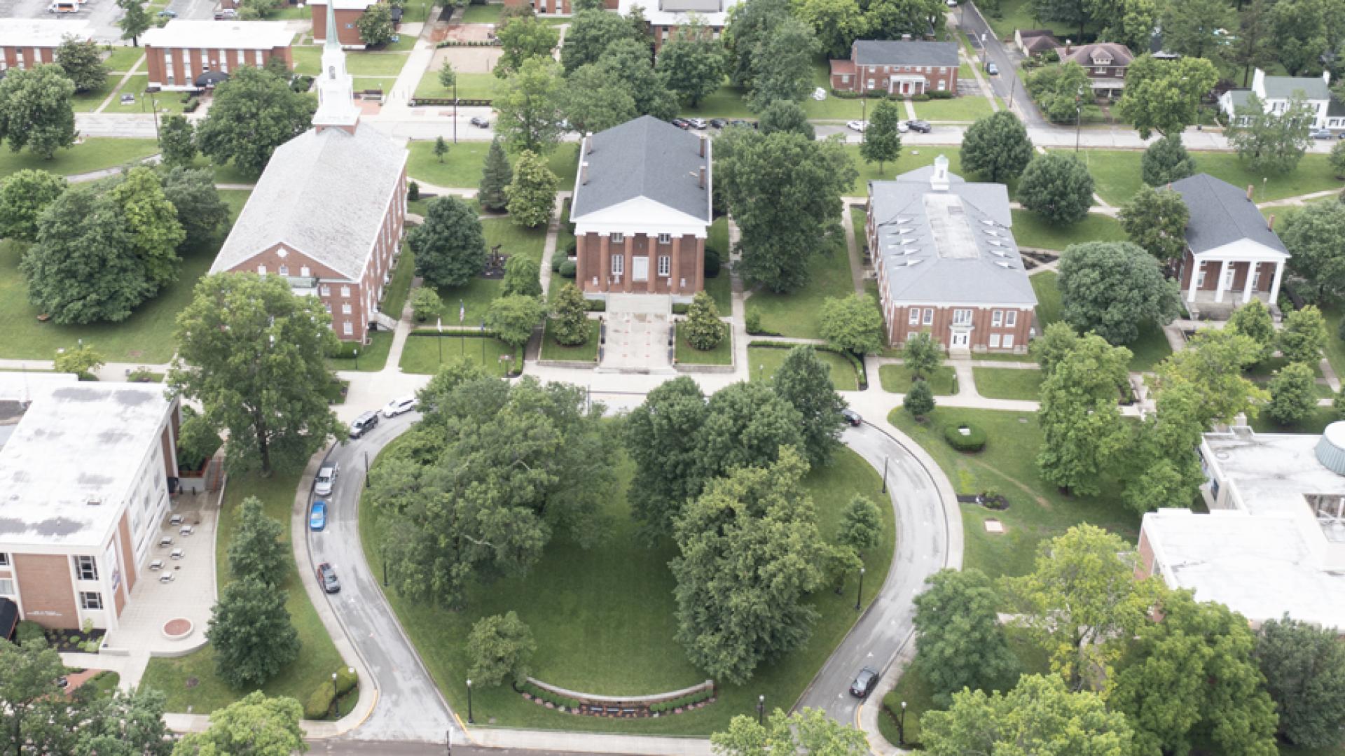 Aerial view of Georgetown College Campus