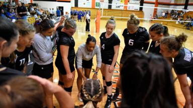 Coach Pace gives team talk