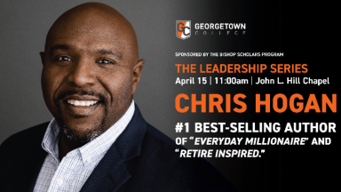 Chris Hogan Georgetown Alumnus speaking on April 15