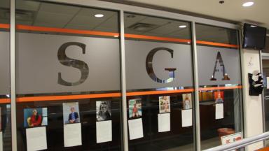 Sign outside Student Government Association